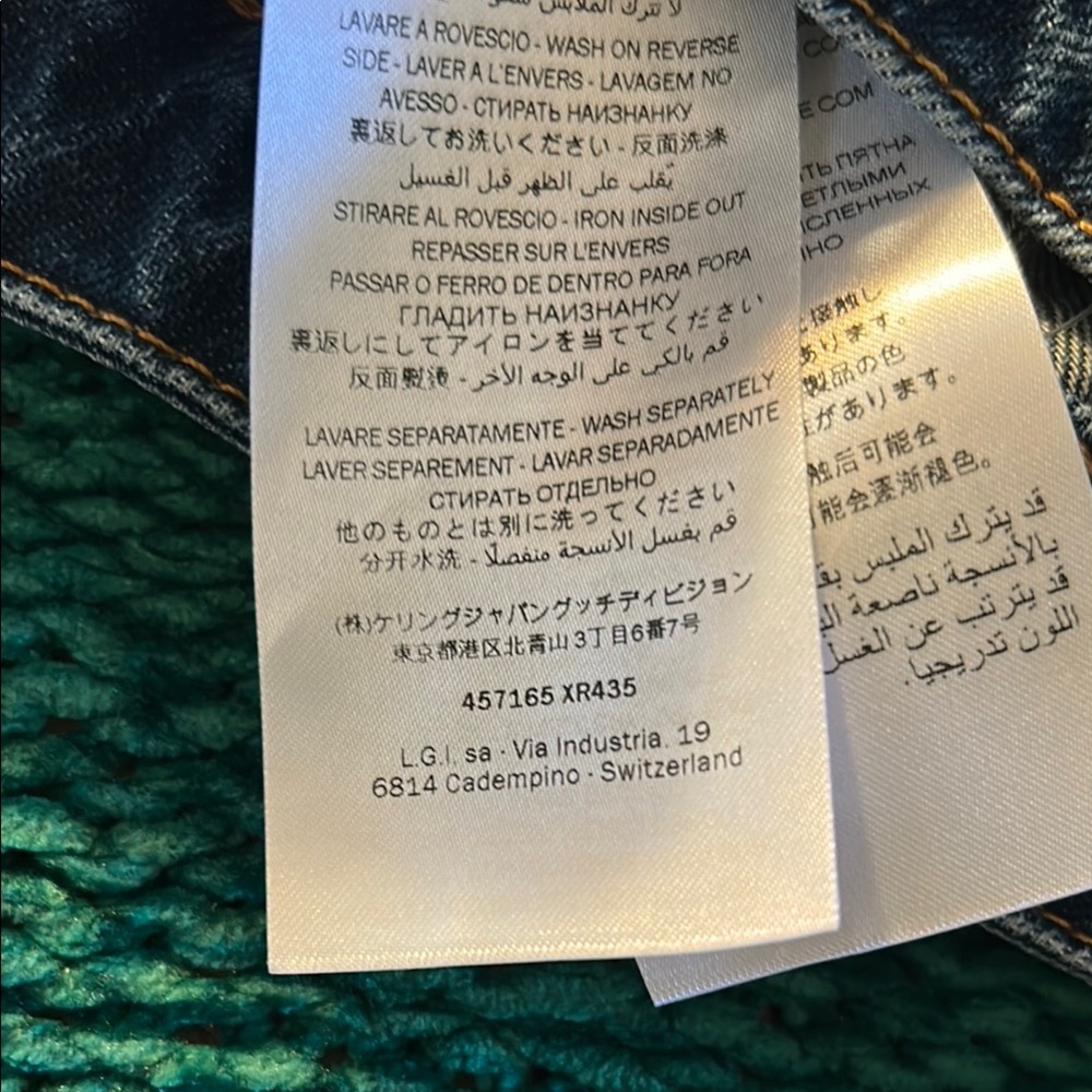 Gucci Blue Jeans with Red Heart Accent - Picture 16 of 16